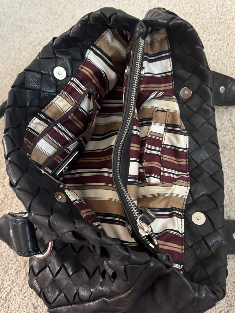 Desmo leather satchel bag from Italy